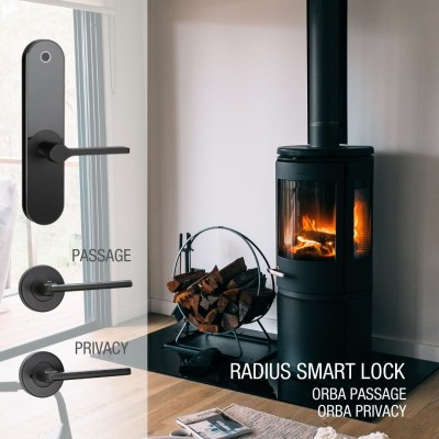 Radius smart lock with matching Orba internal door handles