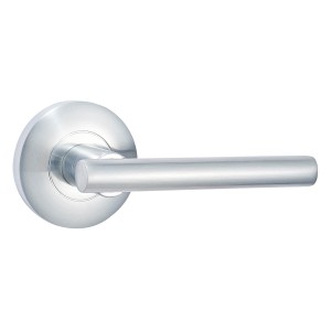 Girona satin chrome passage door handle Girona satin chrome passage door handle