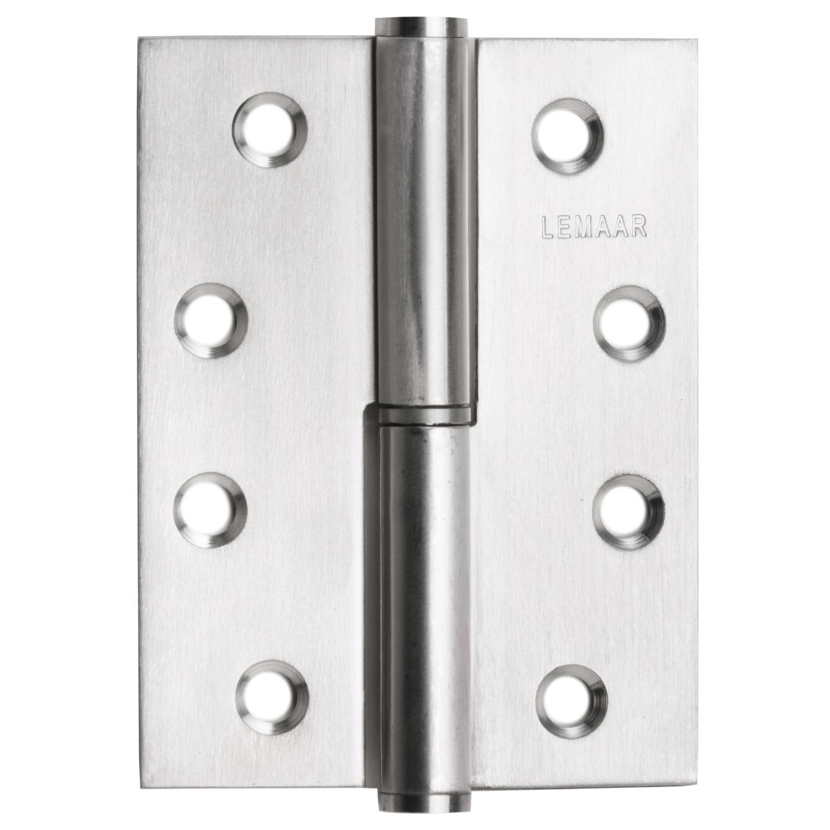 Lemaar 100 x 75 x 2.5mm Right Hand Lift Off Flat Tip Hinge satin stainless steel door hardware