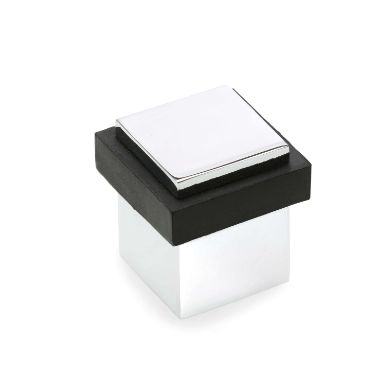 40 SqDoor Stop with rubber Chrome v4