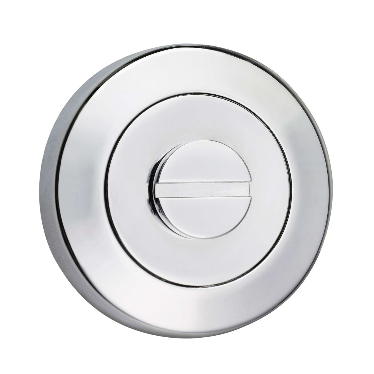 53mm Round Escape Button Escutcheon - Chrome Plate