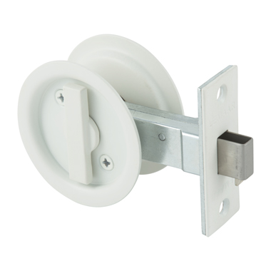 56195WH Int 1 Round Cavity Pull Sliding Door 65mm White Thumbnail