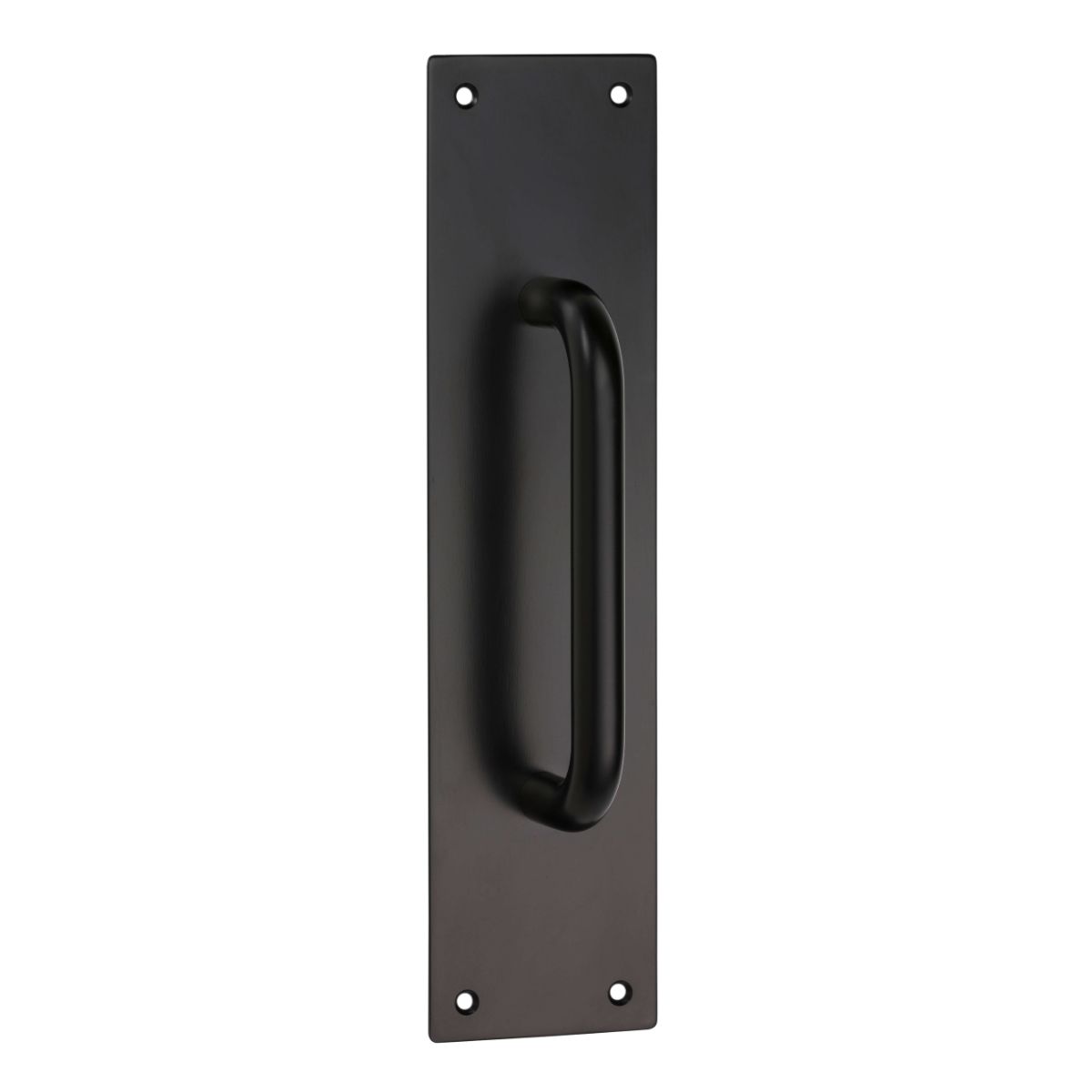 Lemaar D Pull on 300 x 75 x 2mm Plate - Black door hardware