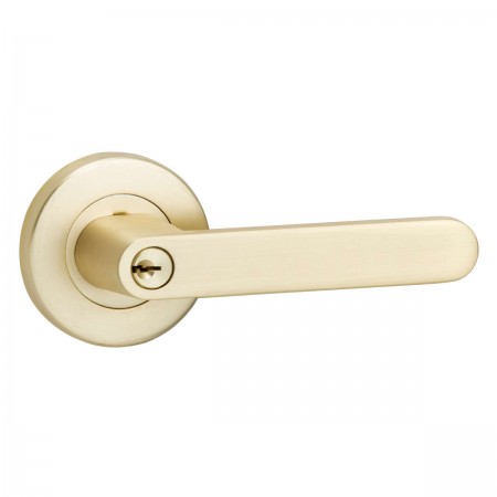 Brushed brass door handle entrance set Almeri Brushed brass door handle entrance set Almeri