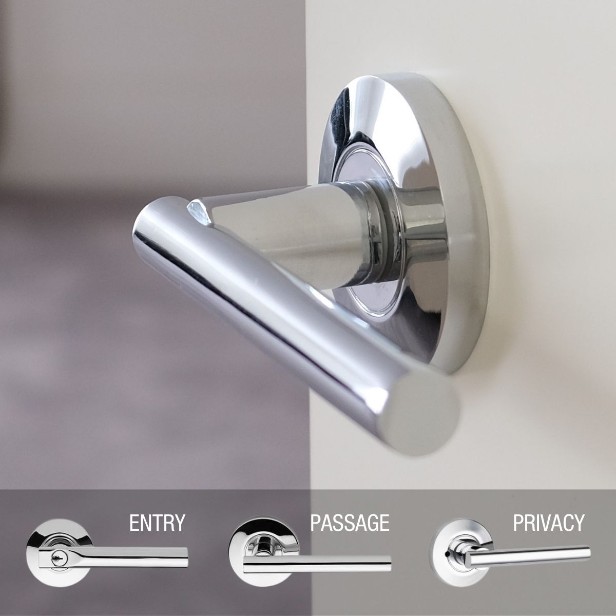 chrome door handle girona front door