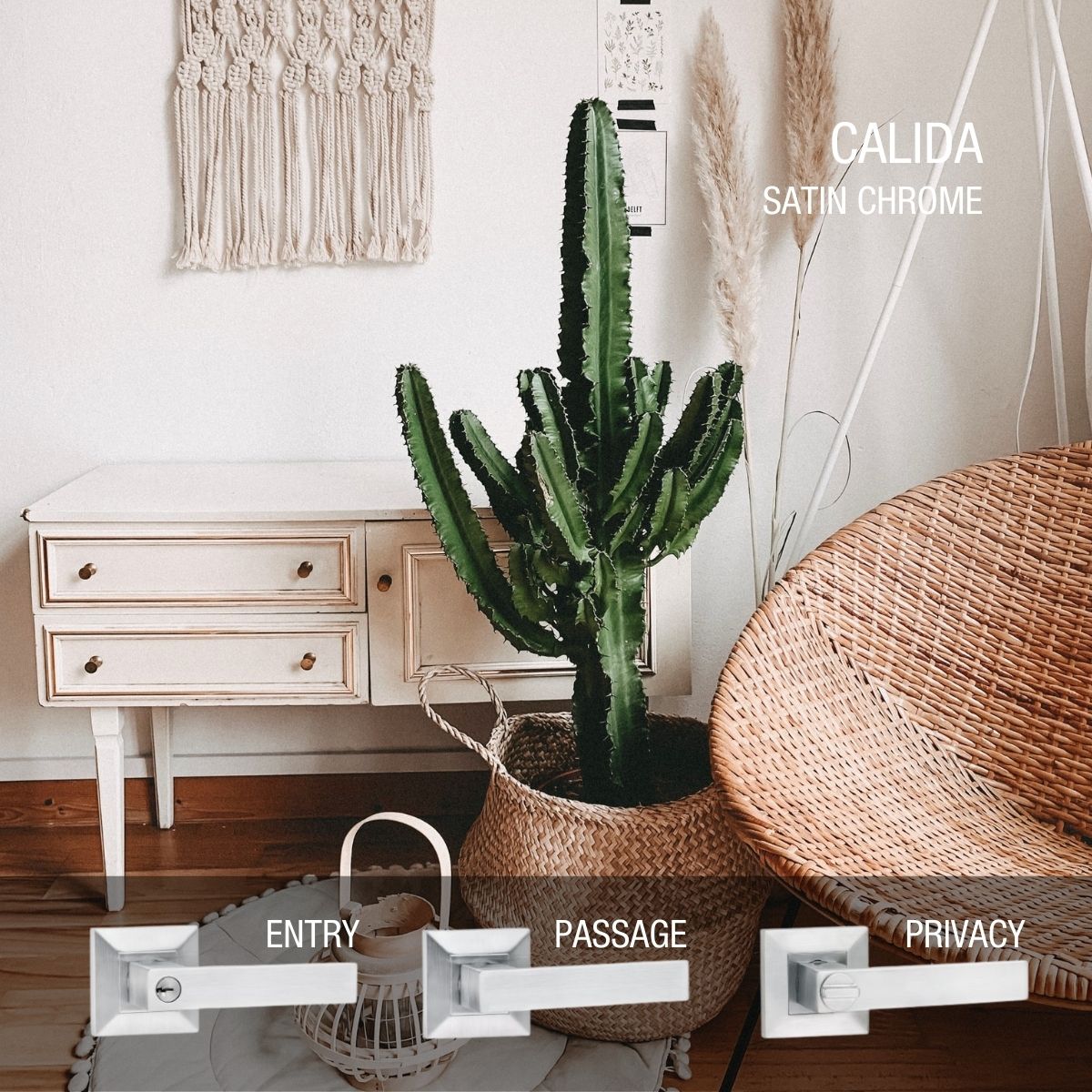 door handle satin chrome calida 4