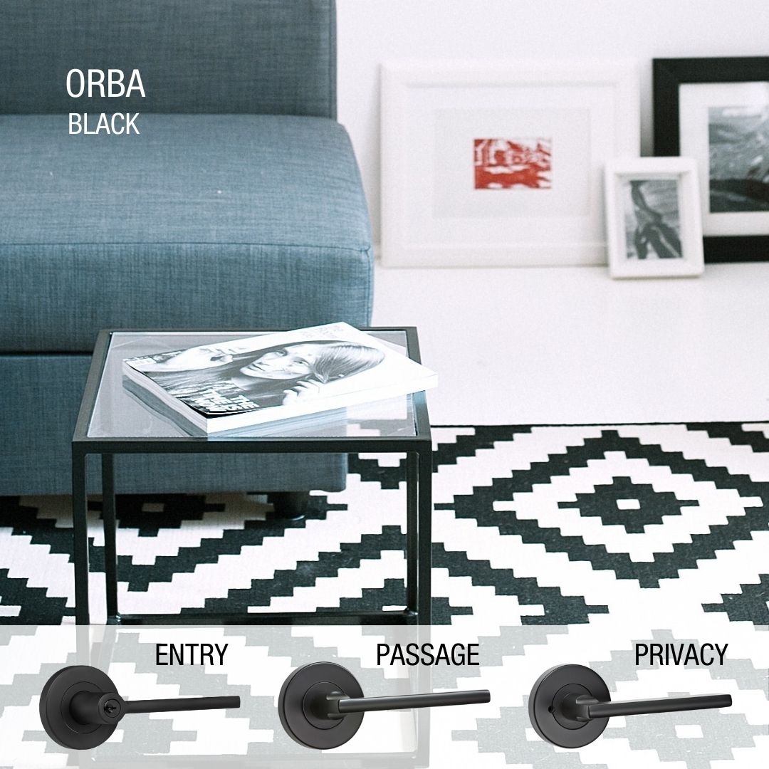 orba black matching door handle range v2