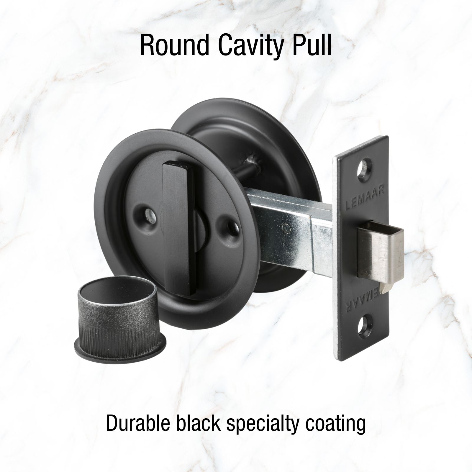 round cavity pull black 56195BLK 1